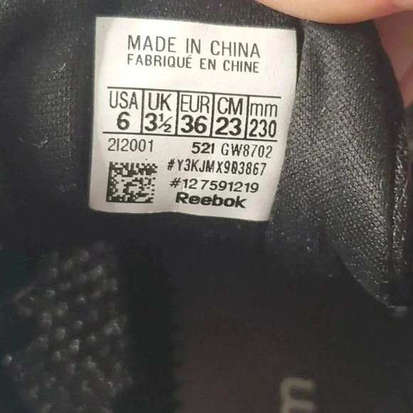 Reebok Energen Lite Running Athletic Laceup  Shoe Black& White Sz 6 US Fuel Foam - Picture 6 of 8